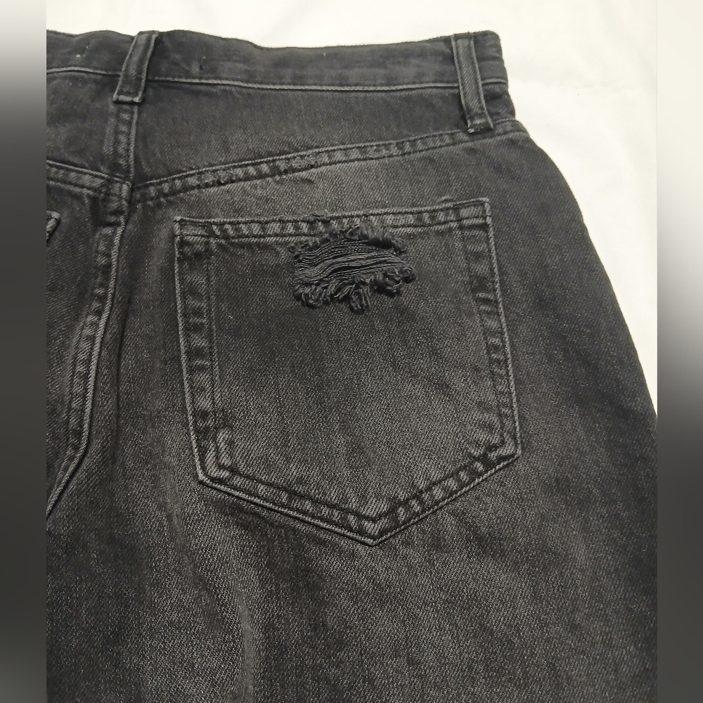 We The Free‎ Black Jean Shorts High-Rise Distressed - Picture 8 of 16